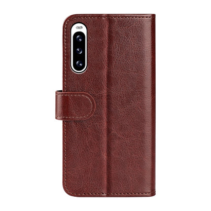 For Sony Xperia10 V R64 Texture Horizontal Flip Leather Phone Case(Brown) - Sony Cases by buy2fix | Online Shopping UK | buy2fix