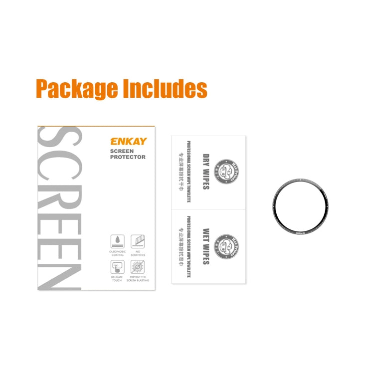2pcs For Garmin Forerunner 965 ENKAY Hat-Prince 3D Full Coverage Soft PC Edge + PMMA HD Screen Protector Film - Screen Protector by ENKAY | Online Shopping UK | buy2fix