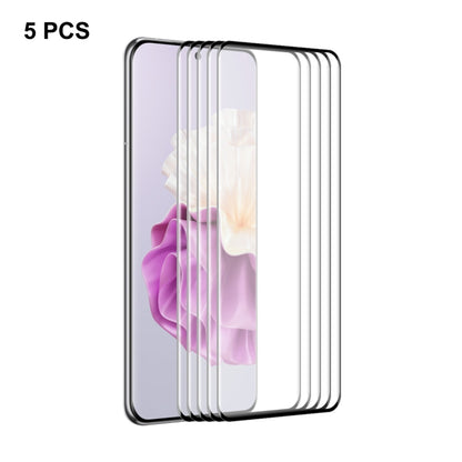 For Huawei P60 Pro / Art 5pcs ENKAY 3D Curved Full Glue Hot Bending Tempered Glass Full Film - Huawei Tempered Glass by ENKAY | Online Shopping UK | buy2fix