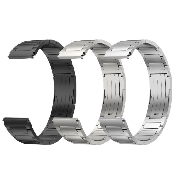 For Garmin Forerunner 255 Music 22mm I-Shaped Titanium Alloy Watch Band(Sliver) - Watch Bands by buy2fix | Online Shopping UK | buy2fix