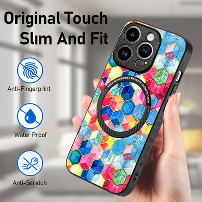 For iPhone 15 Pro Max Colored Drawing Leather Back Phone Case(Magic Space) - iPhone 15 Pro Max Cases by buy2fix | Online Shopping UK | buy2fix