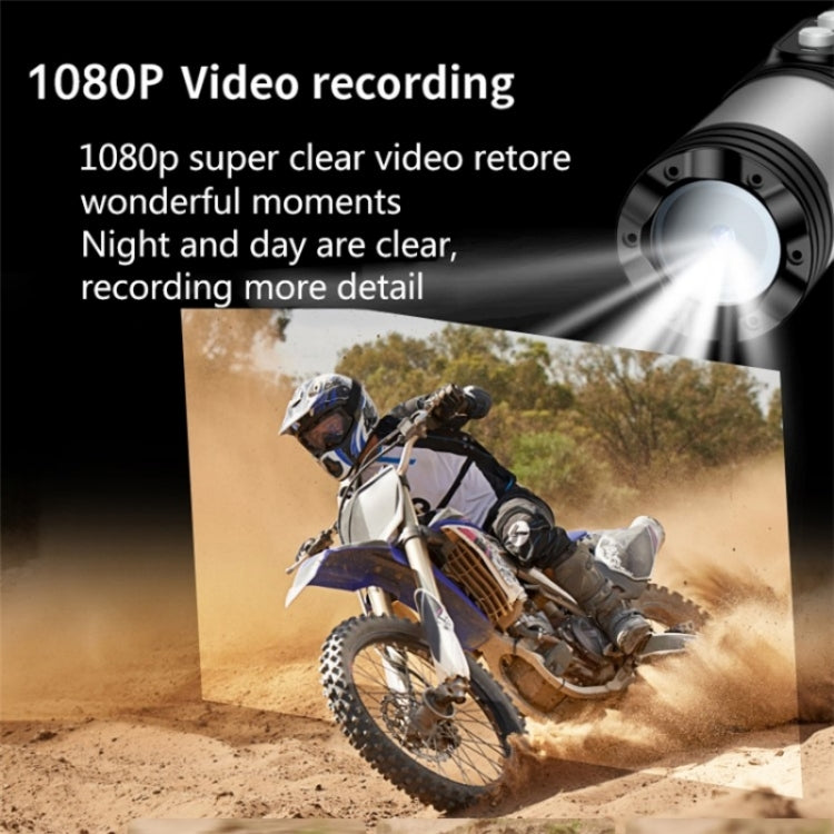 H68A HD 1080P WiFi Flashlight Waterproof Sports DV Camera Bike Motorcycle Helmet Camera(Silver) - Other Camera by buy2fix | Online Shopping UK | buy2fix