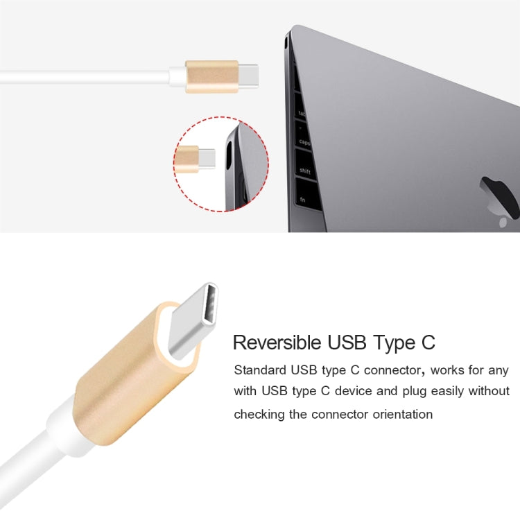 USB Type C to VGA 3-in-1 Hub Adapter supports USB Type C tablets and laptops for Macbook Pro / Google ChromeBook(Silver) - Computer & Networking by buy2fix | Online Shopping UK | buy2fix