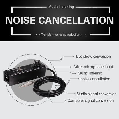 B012 Professional Stereo Signal Converted to Microphone Balanced Signal Output - Consumer Electronics by buy2fix | Online Shopping UK | buy2fix