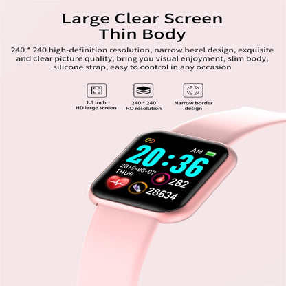 D20 1.3inch IPS Color Screen Smart Watch IP67 Waterproof,Support Call Reminder /Heart Rate Monitoring/Blood Pressure Monitoring/Sedentary Reminder(Silver) - Smart Wear by buy2fix | Online Shopping UK | buy2fix