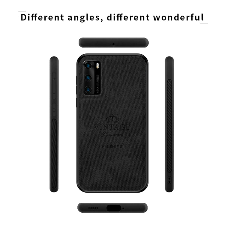 For Huawei P40 PINWUYO Zun Series PC + TPU + Skin Waterproof And Anti-fall All-inclusive Protective Shell(Black) - Huawei Cases by PINWUYO | Online Shopping UK | buy2fix