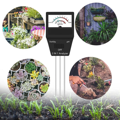 2 in 1 Soil PH Meter Fertility Tester Instrument Gardening Tools with 3 Probes - Consumer Electronics by buy2fix | Online Shopping UK | buy2fix