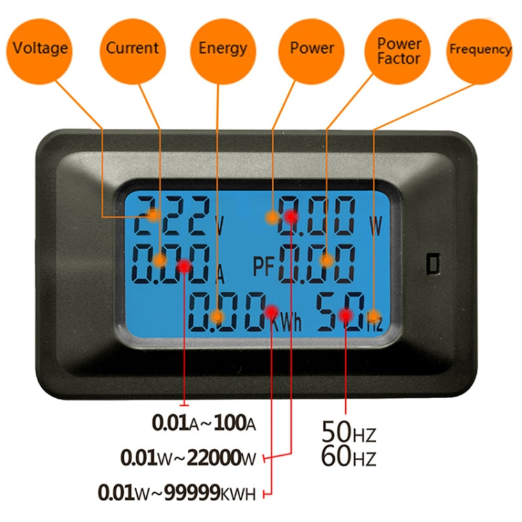 100A Household Multifunctional Watt-hour Meter AC Digital Voltage and Current Meter Power Monitor - Consumer Electronics by buy2fix | Online Shopping UK | buy2fix