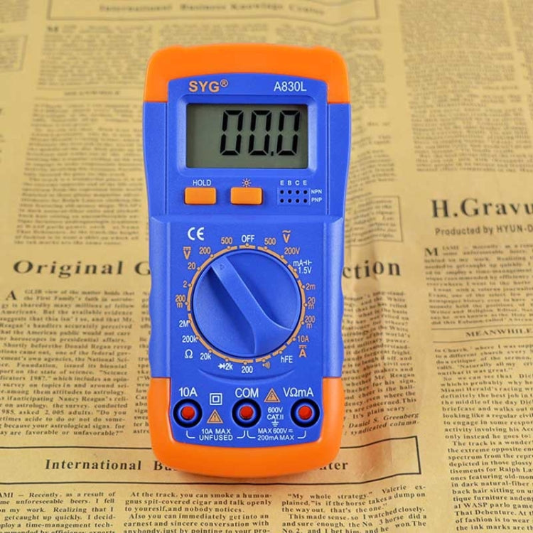 A830L Protection Luminous Multi-purpose Capacitance Meter Digital Multimeter - Consumer Electronics by buy2fix | Online Shopping UK | buy2fix