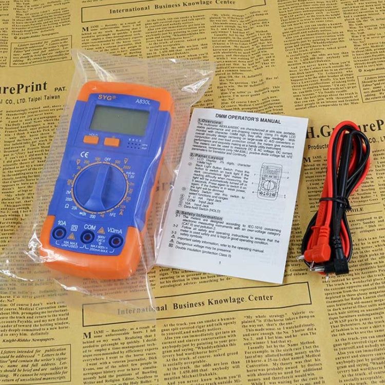 A830L Protection Luminous Multi-purpose Capacitance Meter Digital Multimeter - Consumer Electronics by buy2fix | Online Shopping UK | buy2fix