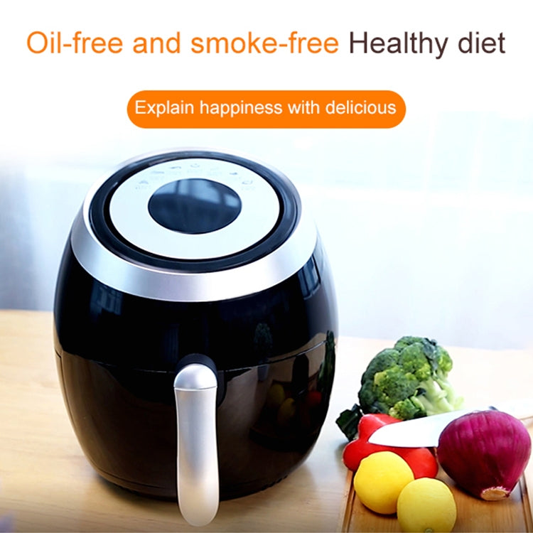 Automatic Electric Fryer  Smokeless Multifunctional Grill Household Intelligent Touch Screen Air Fried Pot 110V(Black) - Home & Garden by buy2fix | Online Shopping UK | buy2fix