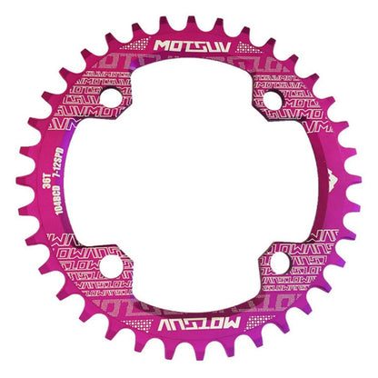 MOTSUV Narrow Wide Chainring MTB  Bicycle 104BCD Tooth Plate Parts(Purple) - Bicycle Brake Parts by MOTSUV | Online Shopping UK | buy2fix