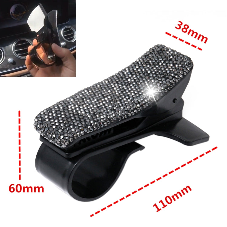 Diamond Car Phone Holder 360 Degree Rotating Creative Car Dashboard Mobile Holders(Bright Black) - Car Holders by buy2fix | Online Shopping UK | buy2fix