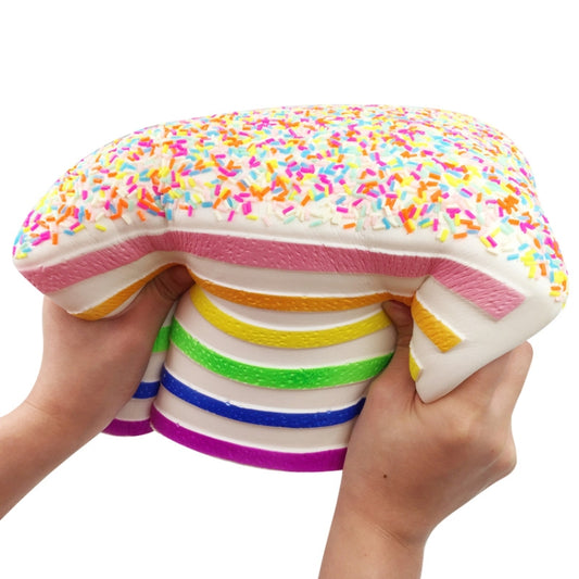 Jumbo Rainbow Triangle Cake Squeeze Toy Slow Rising Stress Relif Toys for Kids - Squeeze Toys by buy2fix | Online Shopping UK | buy2fix