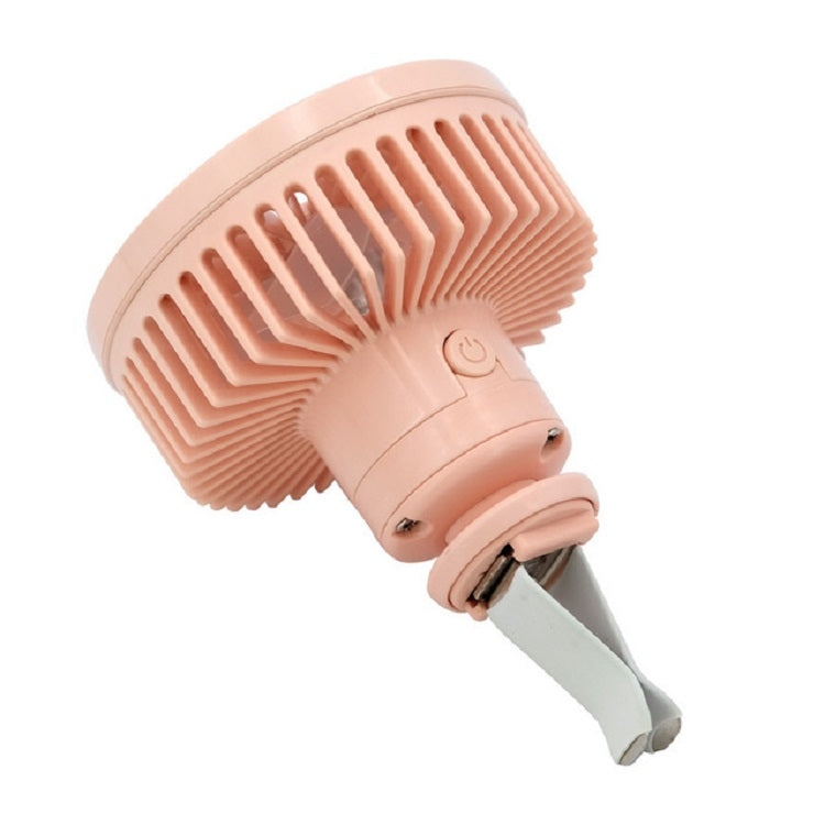 Car Vent Fan Multi-function USB Interface Mini LED Lamp Car Fan(Yellow) - Heating & Fans by buy2fix | Online Shopping UK | buy2fix