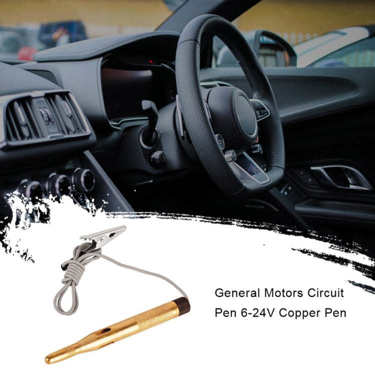 2 PCS 6-24V Copper Electric Pen General Test Light Automotive Circuit Test Pencil - In Car by buy2fix | Online Shopping UK | buy2fix