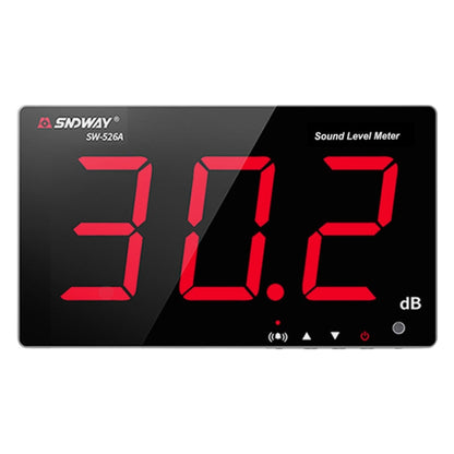 SNDWAY Wall-mounted 30~130dB Large Screen Digital Display Noise Decibel Monitoring Testers, Specification:SW526A 18 inch Display - Light & Sound Meter by SNDWAY | Online Shopping UK | buy2fix