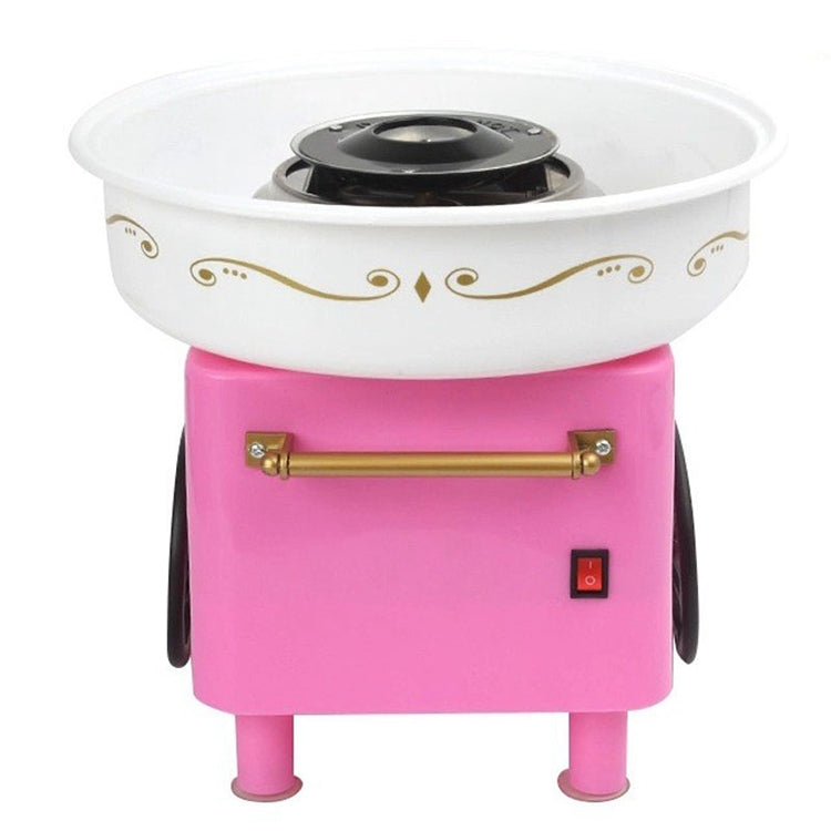 Retro Trolley Mini Cotton Candy Machine, Specification:British Regulations 220 V(Pink) - Home & Garden by buy2fix | Online Shopping UK | buy2fix