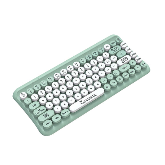 LANGTU LT700 85 Keys Wired Film Silent Punk Keyboard, Cable Length: 1.5m(Mint Green) - Wired Keyboard by LANGTU | Online Shopping UK | buy2fix