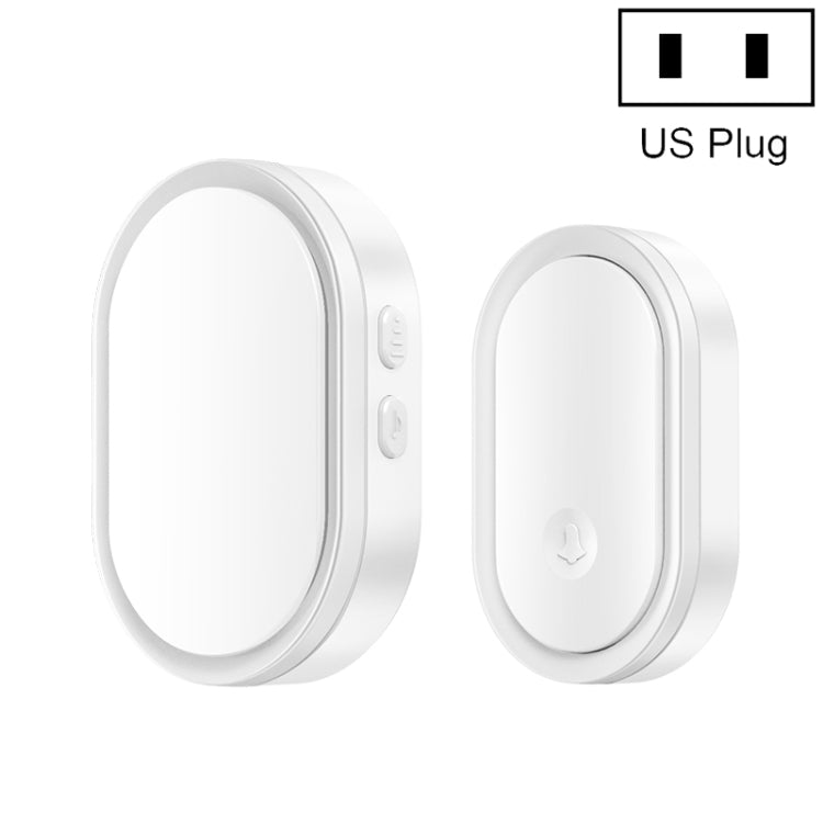 CACAZI A99 Home Smart Remote Control Doorbell Elderly Pager, Style:US Plug(White) - Security by CACAZI | Online Shopping UK | buy2fix