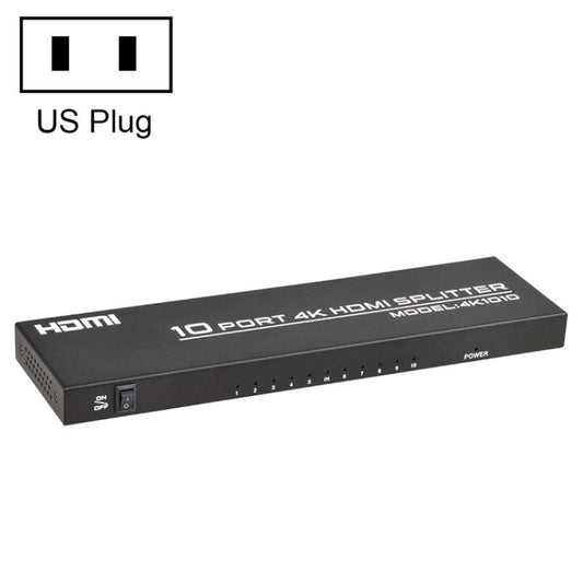 FJGEAR FJ-SM1010 30HZ HDMI 4K HD Audio And Video Splitter, Plug Type:US Plug(Black) - Splitter by FJGEAR | Online Shopping UK | buy2fix