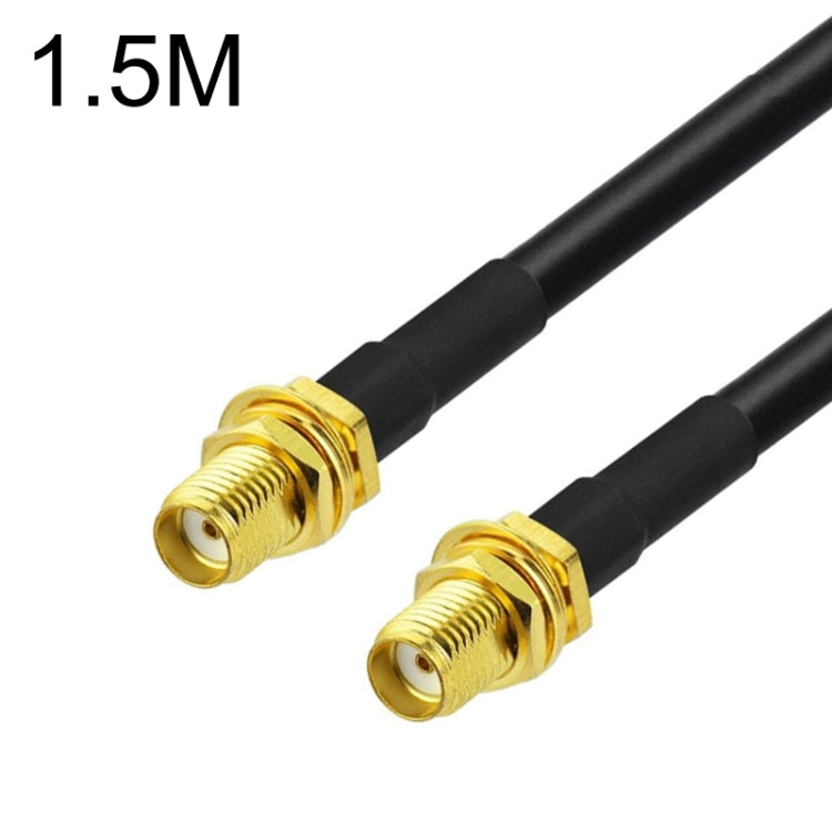 SMA Female To SMA Female RG58 Coaxial Adapter Cable, Cable Length:1.5m - Connectors by buy2fix | Online Shopping UK | buy2fix