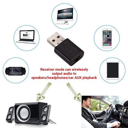 BT600 Bluetooth Audio Transmitter Receiver USB Bluetooth Adapter for TV / PC Car Speakers - Apple Accessories by buy2fix | Online Shopping UK | buy2fix