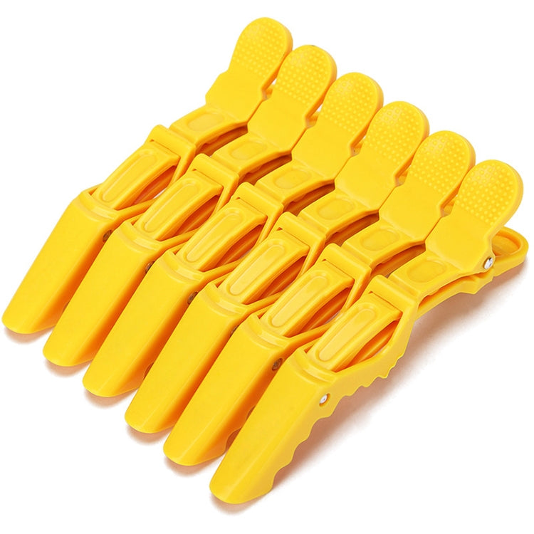 6 PCS Hair Not Easy to Slip off Hair Salon Barber Shop Style Partition Special Clip Hair Tools(Yellow) - Hair Trimmer by buy2fix | Online Shopping UK | buy2fix