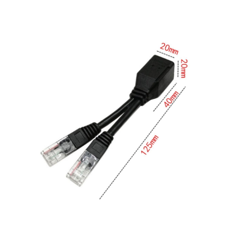 2 Sets RJ45 Network Signal Splitter Upoe Separation Cable, Style:U-01 4 Crystal Heads -  by buy2fix | Online Shopping UK | buy2fix