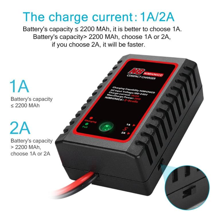 HTRC N8 Ni-MH Ni-Cr Battery Charger Smart Balance Charger, EU Plug - Toys & Hobbies by HTRC | Online Shopping UK | buy2fix