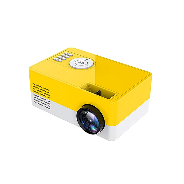 S261/J16 Home Mini HD 1080P Portable LED Projector, Support TF Card / AV / U Disk, Plug Specification:EU Plug(Yellow White) - Consumer Electronics by buy2fix | Online Shopping UK | buy2fix