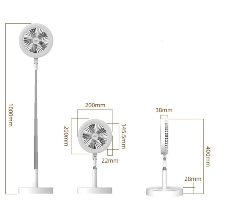 Home Fan Lamp Desktop Telescopic Floor Multi-function Rechargeable Fill Light Bracket - Consumer Electronics by buy2fix | Online Shopping UK | buy2fix