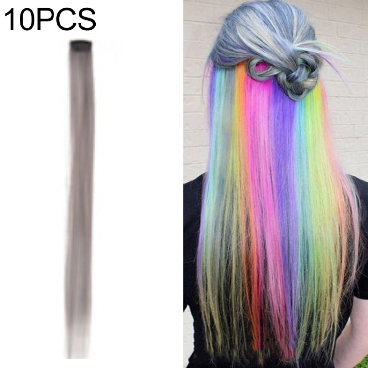 10 PCS Chemical Fiber Wig One-Step Gradient Color Single Card Wig, Stretched Length:24inches(48#) - Wigs by Alileader | Online Shopping UK | buy2fix