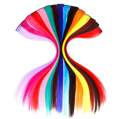 10 PCS Chemical Fiber Wig One-Step Gradient Color Single Card Wig, Stretched Length:24inches(50#) - Wigs by Alileader | Online Shopping UK | buy2fix