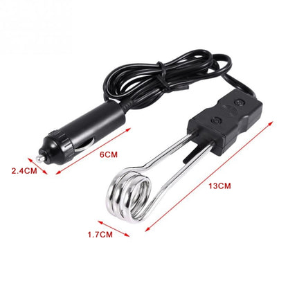 Portable 12V/24V Electric Car Boiled Immersion Water Heater Traveling Camping Picnic, Voltage:12V(Black) - Home & Garden by buy2fix | Online Shopping UK | buy2fix