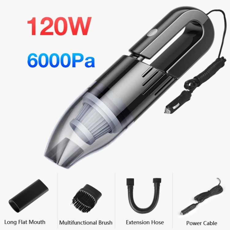 120W Car Vacuum Cleaner Car Small Mini Internal Vacuum Cleaner, Specification:Wired, Style:Turbine Motor - Vacuum Cleaner by buy2fix | Online Shopping UK | buy2fix