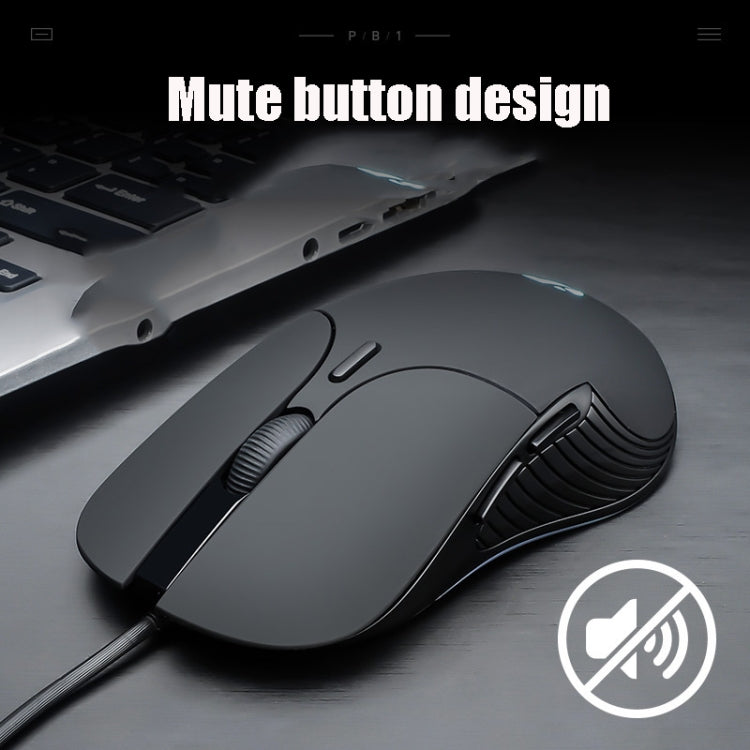 Inphic PB1 Business Office Mute Gaming Wired Mouse, Cable Length: 1.5m, Colour: Classic Back Breathing Light - Wired Mice by Inphic | Online Shopping UK | buy2fix