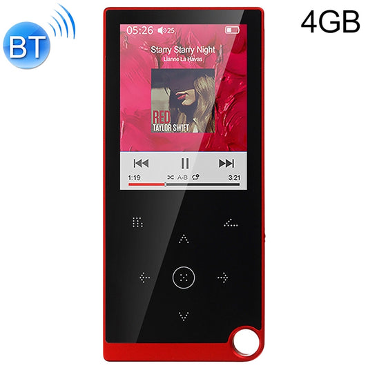 E05 2.4 inch Touch-Button MP4 / MP3 Lossless Music Player, Support E-Book / Alarm Clock / Timer Shutdown, Memory Capacity: 4GB Bluetooth Version(Red) - Consumer Electronics by buy2fix | Online Shopping UK | buy2fix