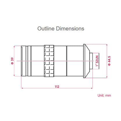 Waveshare 100X Industrial Microscope Lens, C/CS-Mount, for Raspberry Pi HQ Camera(24229) - Consumer Electronics by Waveshare | Online Shopping UK | buy2fix