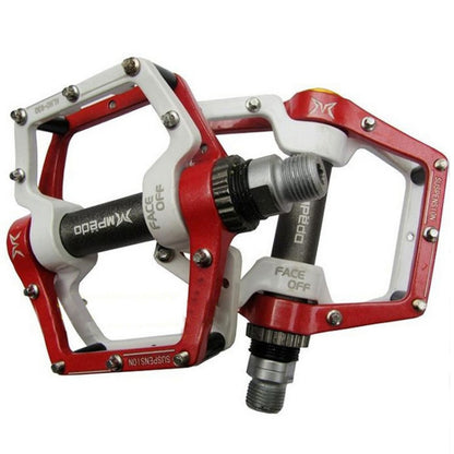 MPEDA Mountain Bike Bearing Pedal Ultra-Light Aluminum Alloy Non-Slip Bearing Pedal, Size: 930(White Red) - Pedals by MPEDA | Online Shopping UK | buy2fix