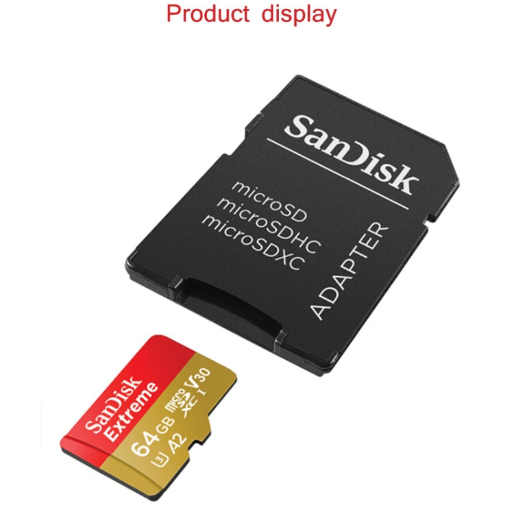 SanDisk U3 High-Speed Micro SD Card  TF Card Memory Card for GoPro Sports Camera, Drone, Monitoring 64GB(A2), Colour: Gold Card - Micro SD Card by SanDisk | Online Shopping UK | buy2fix