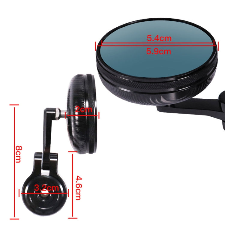 Motorcycle Modified Rearview Mirror CNC Handle Mirror Accessories(Black) - Side Mirrors by buy2fix | Online Shopping UK | buy2fix