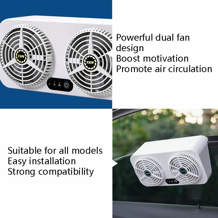USB Interface Car Cooling Device Car Exhaust Air Circulation Exhaust Fan Car Changing Fan(White) - Heating & Fans by buy2fix | Online Shopping UK | buy2fix
