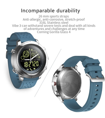 NX02 Sport Smartwatch IP67 Waterproof Support Tracker Calories Pedometer Smartwatch Stopwatch Call SMS Reminder(blue) - Smart Wear by buy2fix | Online Shopping UK | buy2fix