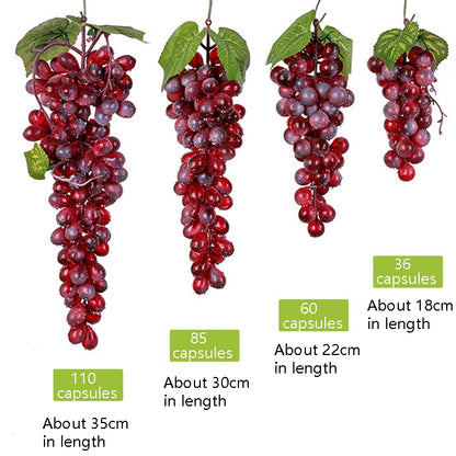 2 Bunches 85 Red Grapes Simulation Fruit Simulation Grapes PVC with Cream Grape Shoot Props - Camera Accessories by buy2fix | Online Shopping UK | buy2fix