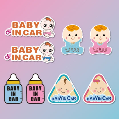 10 PCS There Is A Baby In The Car Stickers Warning Stickers Style: CT203 Baby K Boy Magnetic Stickers - Warning Sticker by buy2fix | Online Shopping UK | buy2fix