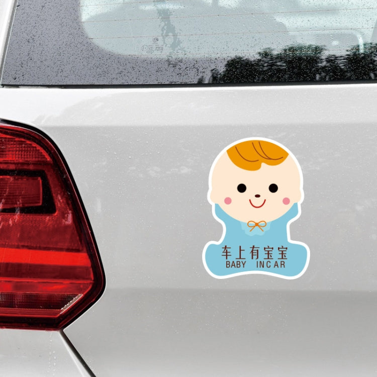 10 PCS There Is A Baby In The Car Stickers Warning Stickers Style: CT223 Baby M Blue Child Adhesive Stickers - Warning Sticker by buy2fix | Online Shopping UK | buy2fix