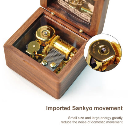 Frame Style Music Box Wooden Music Box Novelty Valentine Day Gift,Style: Rosewood Gold-Plated Movement - Home & Garden by buy2fix | Online Shopping UK | buy2fix