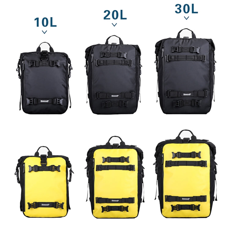 Rhinowalk Multi-Function Motorcycle Rear Seat Bag Combination Rear Shelf Pannier, Colour: Yellow 10L - Bags & Luggages by Rhinowalk | Online Shopping UK | buy2fix