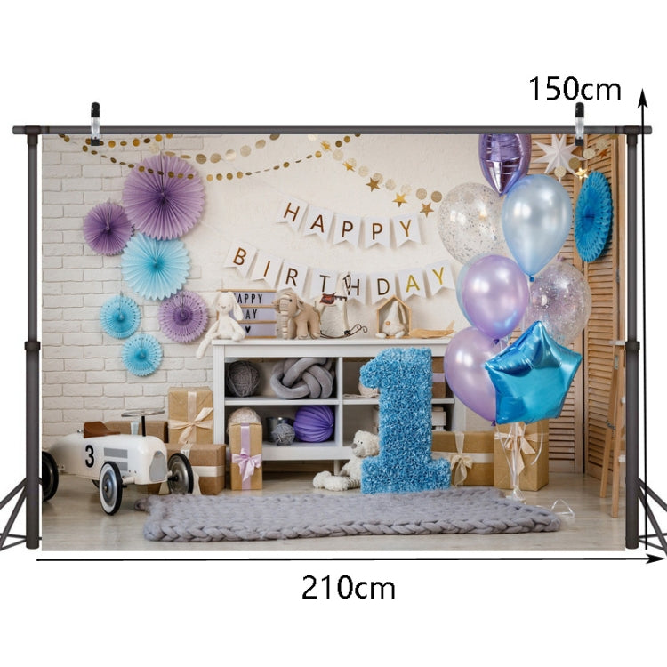 2.1m x 1.5m One Year Old Birthday Photography Background Cloth Birthday Party Decoration Photo Background(574) - Camera Accessories by buy2fix | Online Shopping UK | buy2fix